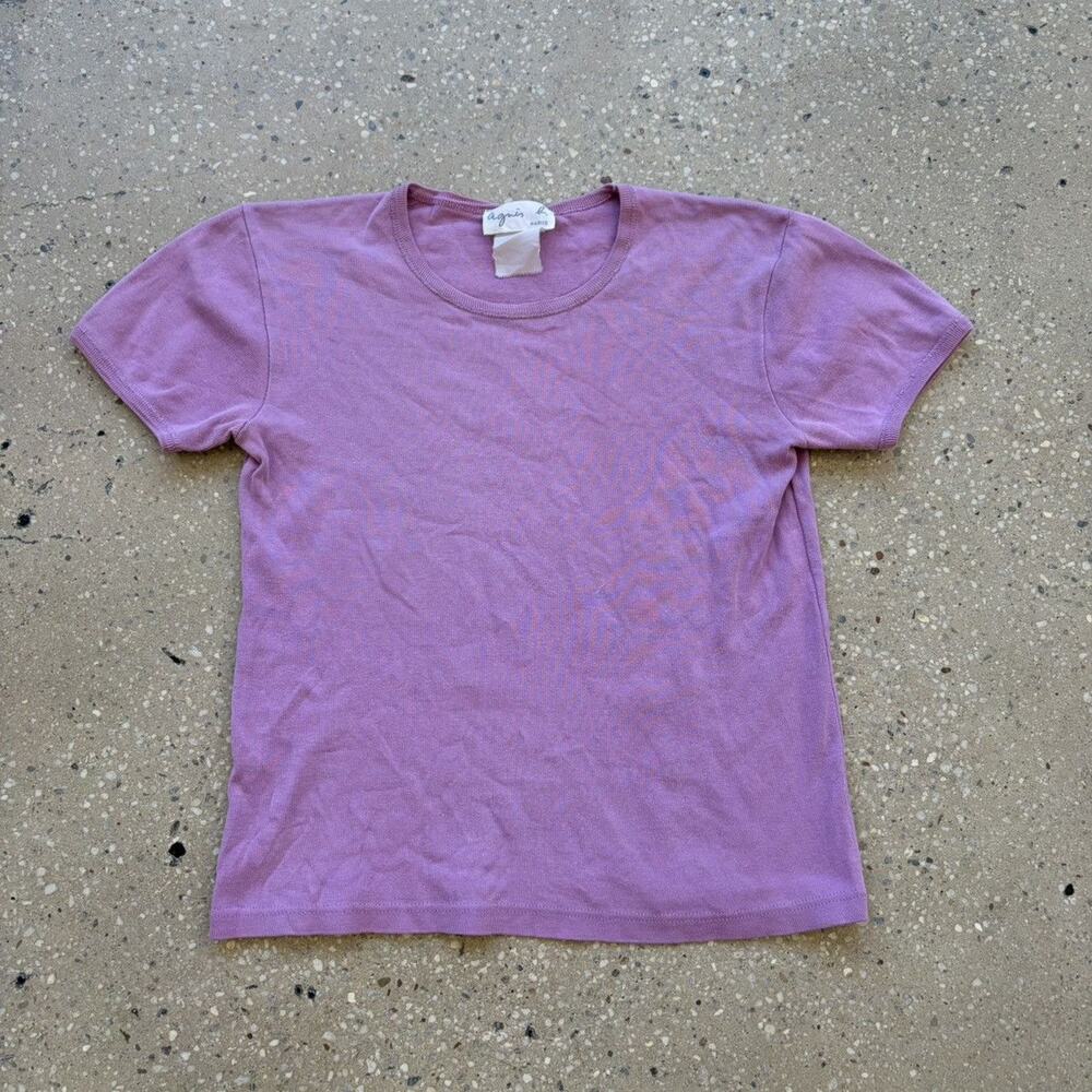 Vintage Agnes B. Pink Blank Cotton Baby Tee
